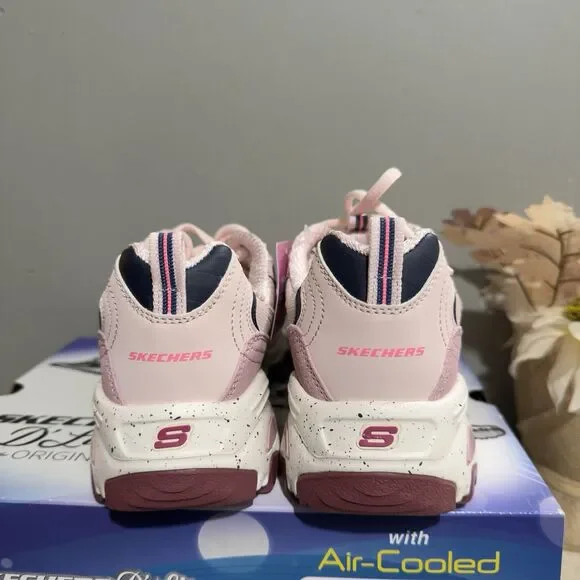 Size 7.5 Skechers Women's D'Lites Popular Vote Taupe/Multi Sneaker Shoes (MVMT) - Picture 6 of 11